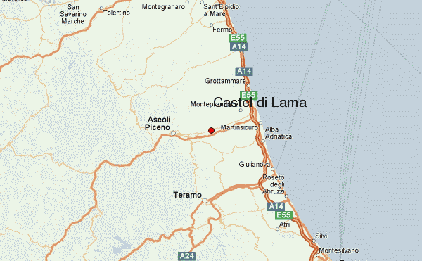 Il punto sulla mappa di Castel di Lama
